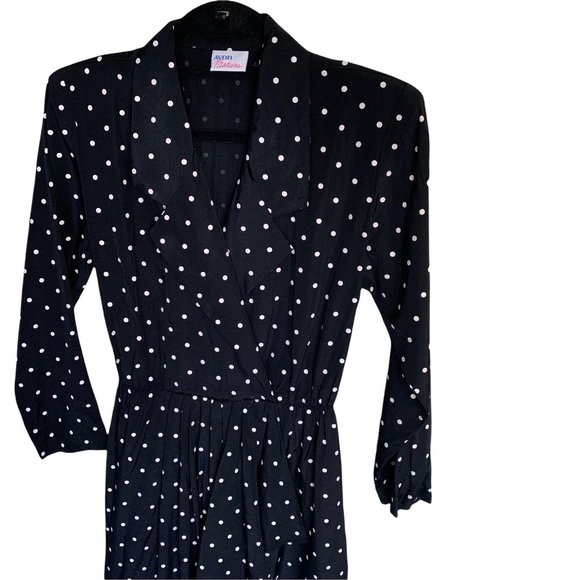 Vintage Avon Polka Dot Rockabilly Pinup Dress - Picture 5 of 7